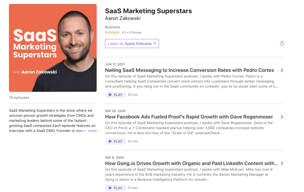 Facebook Ads for SaaS podcast