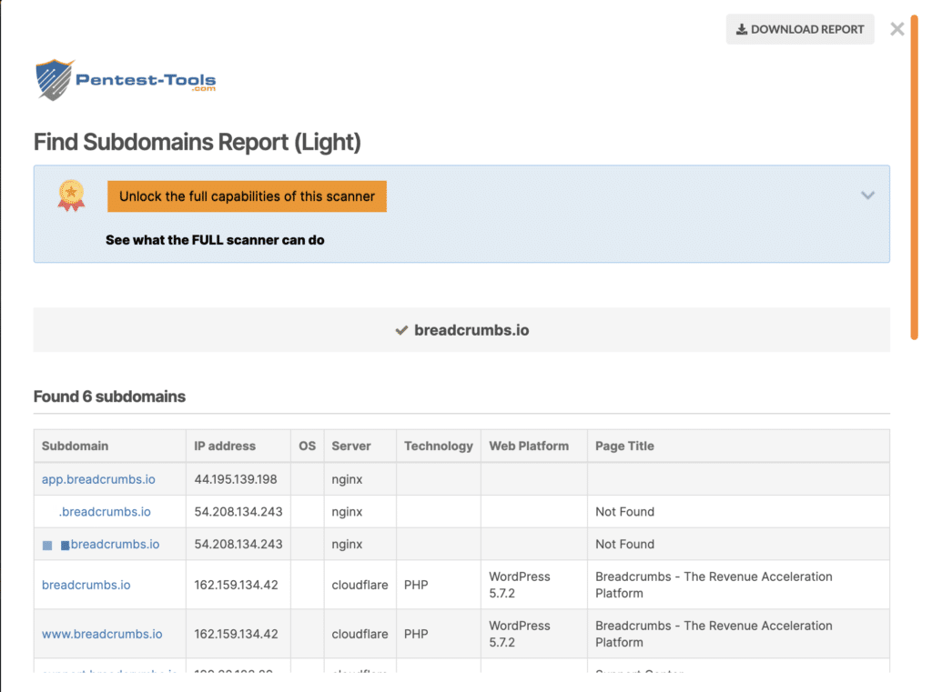 subdomains discovery