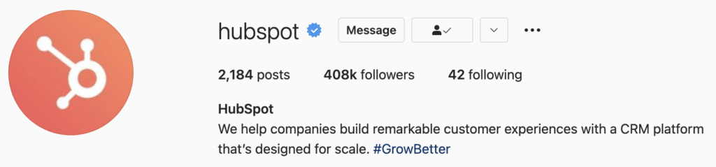 Instagram Bio SaaS example