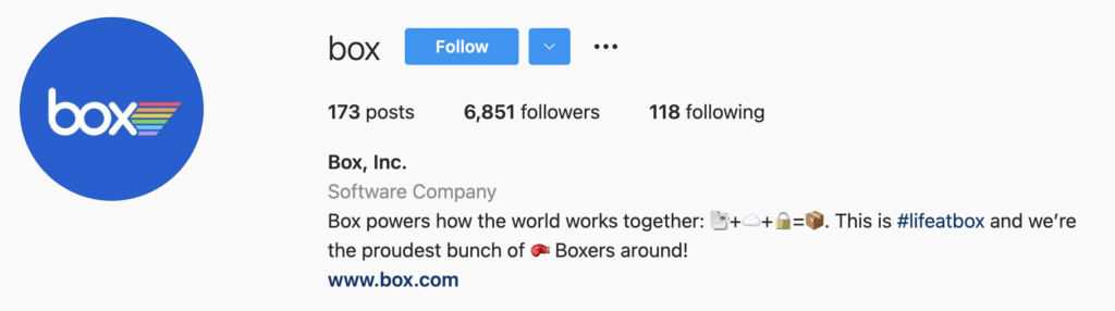 b2b SaaS Startup Instagram Bio Idea