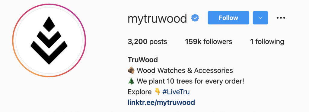 Instagram Bio Examples My true wood