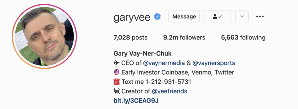 Instagram Bio Examples Entrepreneurs