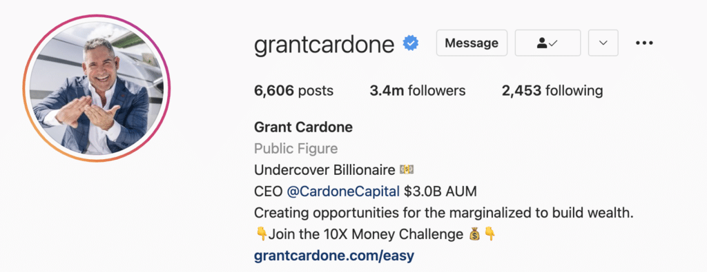 Instagram Bio Examples Entrepreneurs