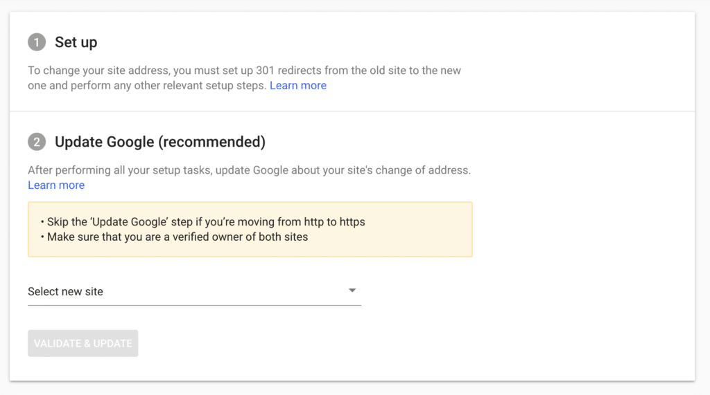 Google Search Console Domain Migration