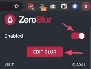 Enable ZeroBlur Extension