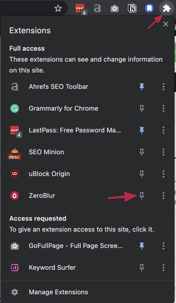 ZeroBlur Free Blur Extension for Chrome, Firefox, Edge