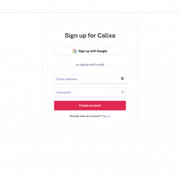 Calixa Signup