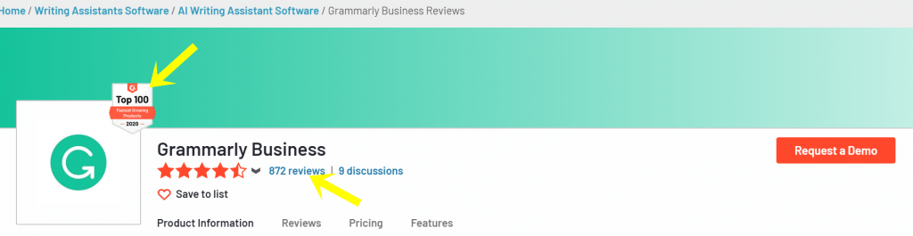 Content Journey Review platforms G2, Capterra