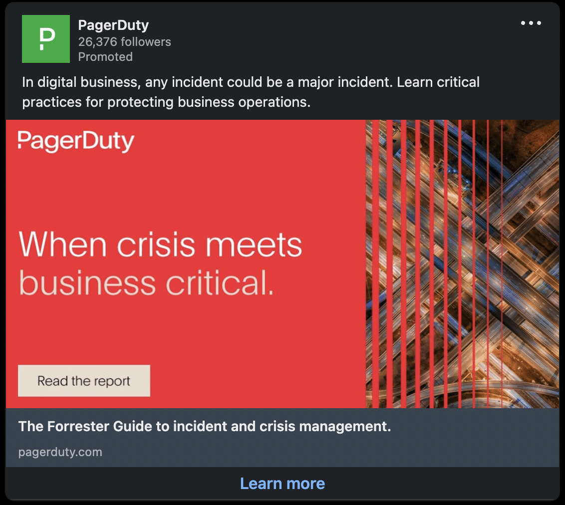 Pagerduty Linkedin Ads 2