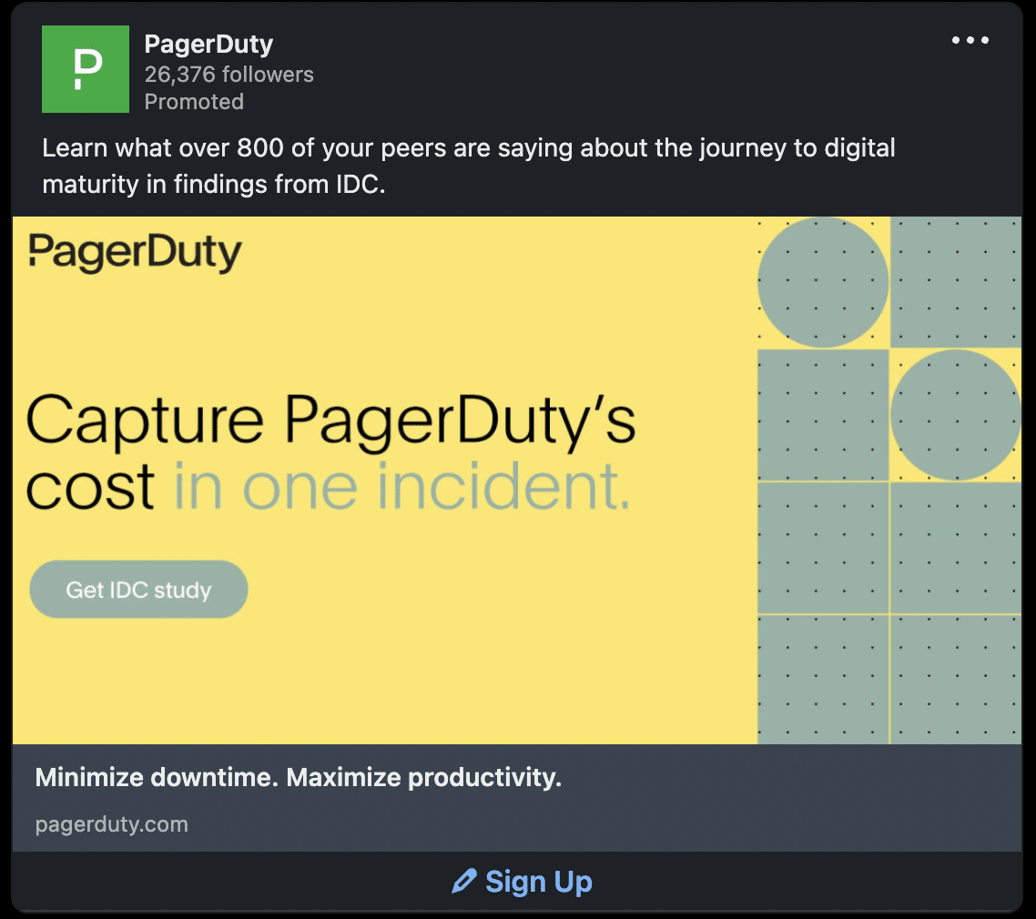 Pagerduty Linkedin Ads 3