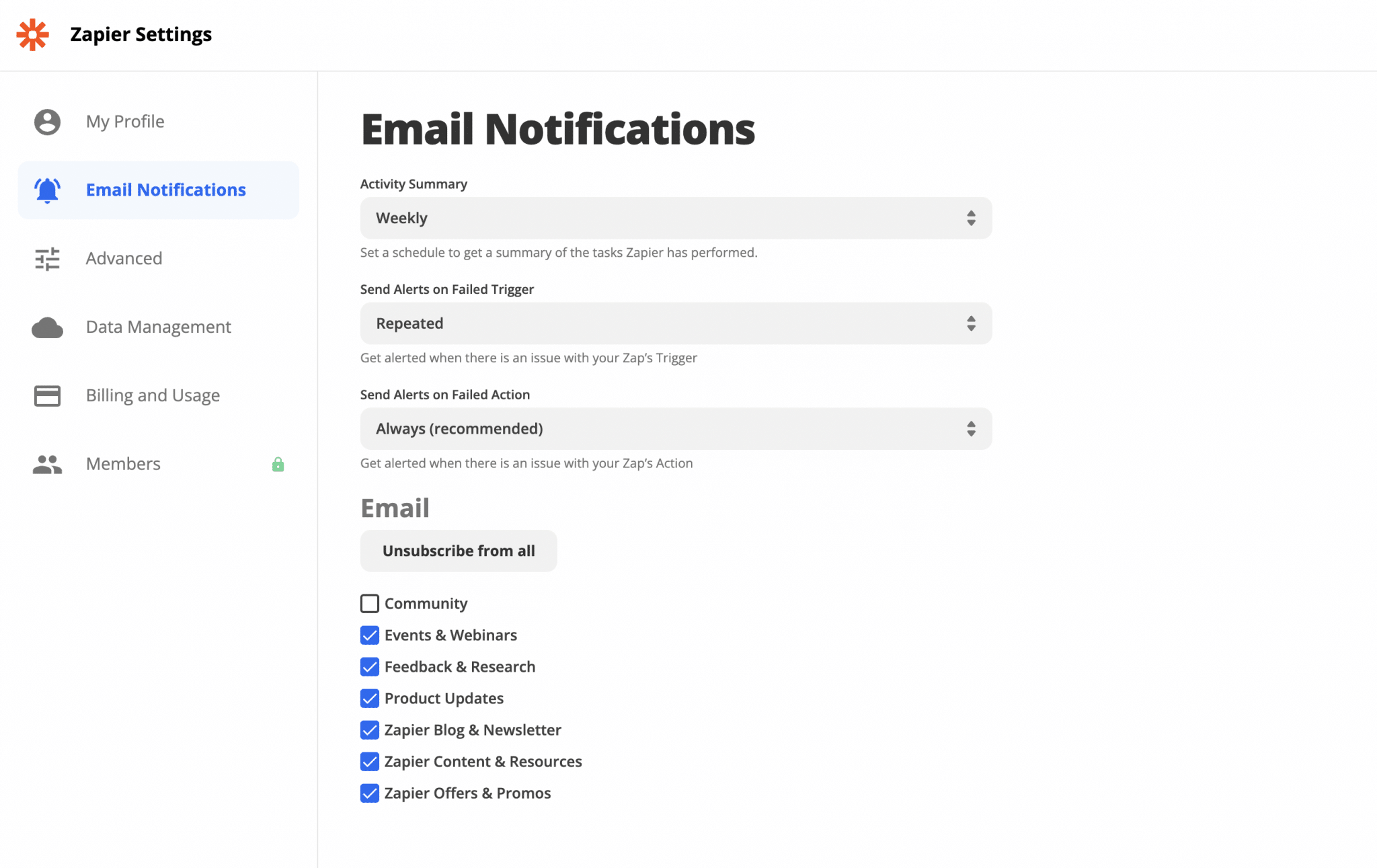 Zapier Notifications