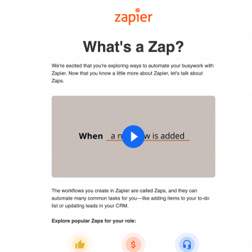 Zapier Onboarding Email