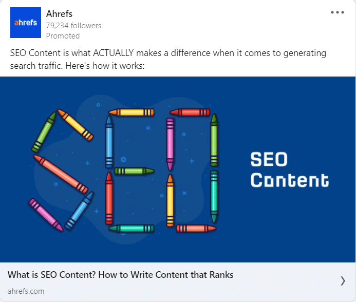 Ahrefs Linkedin Ads