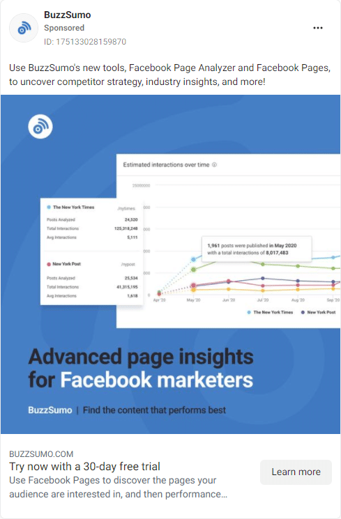 BuzzSumo Facebook Ads 1