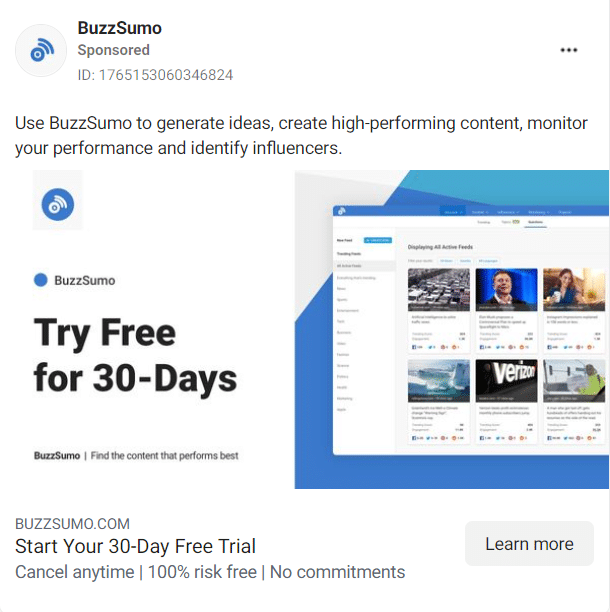 BuzzSumo Facebook Ads 3