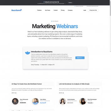 BuzzSumo Landing Page