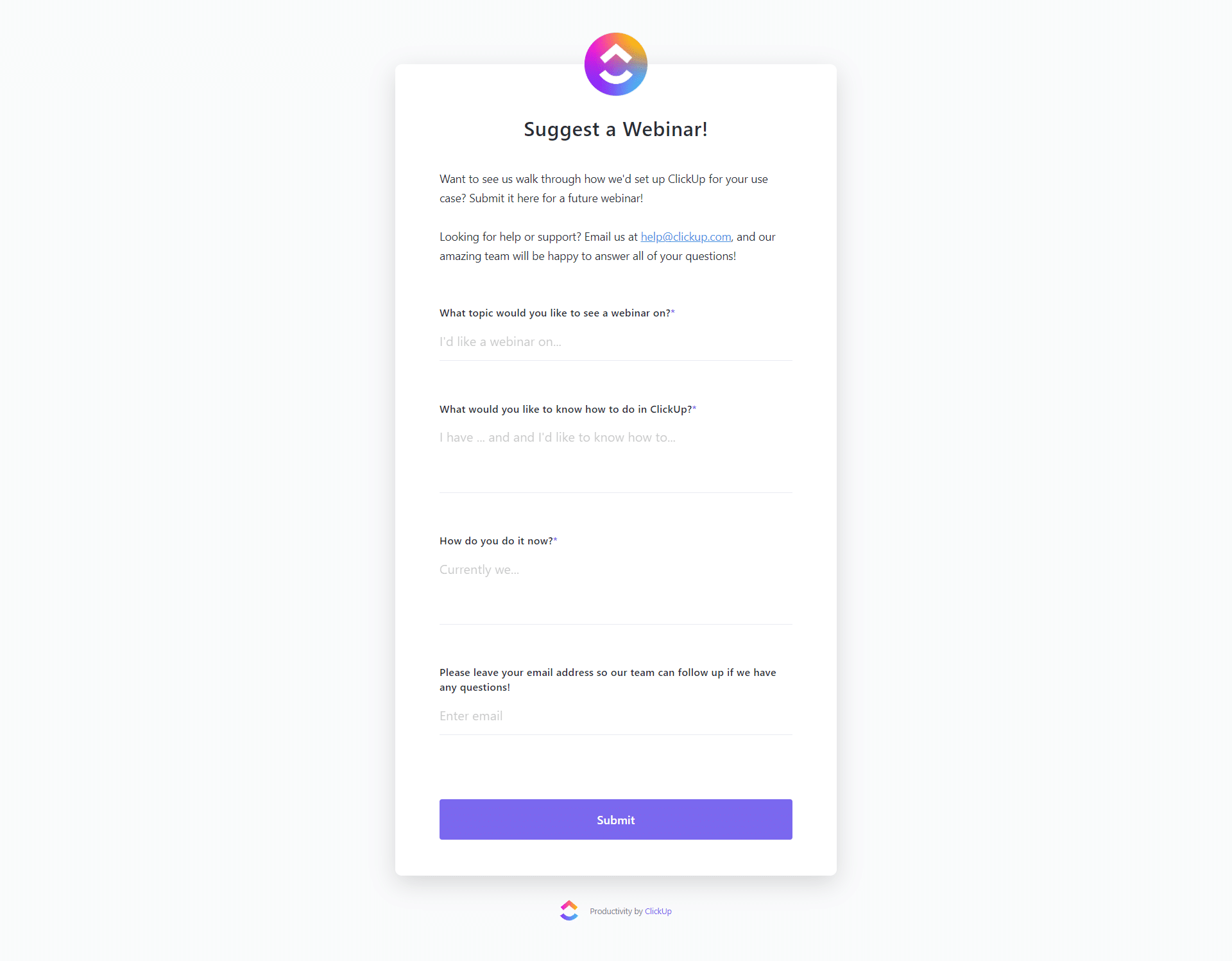 ClickUp Landing Page