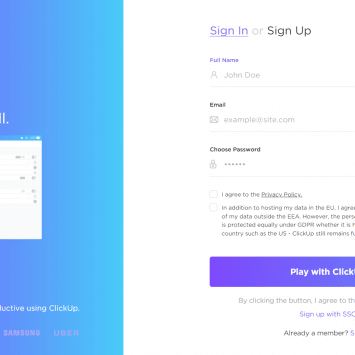 ClickUp Signup