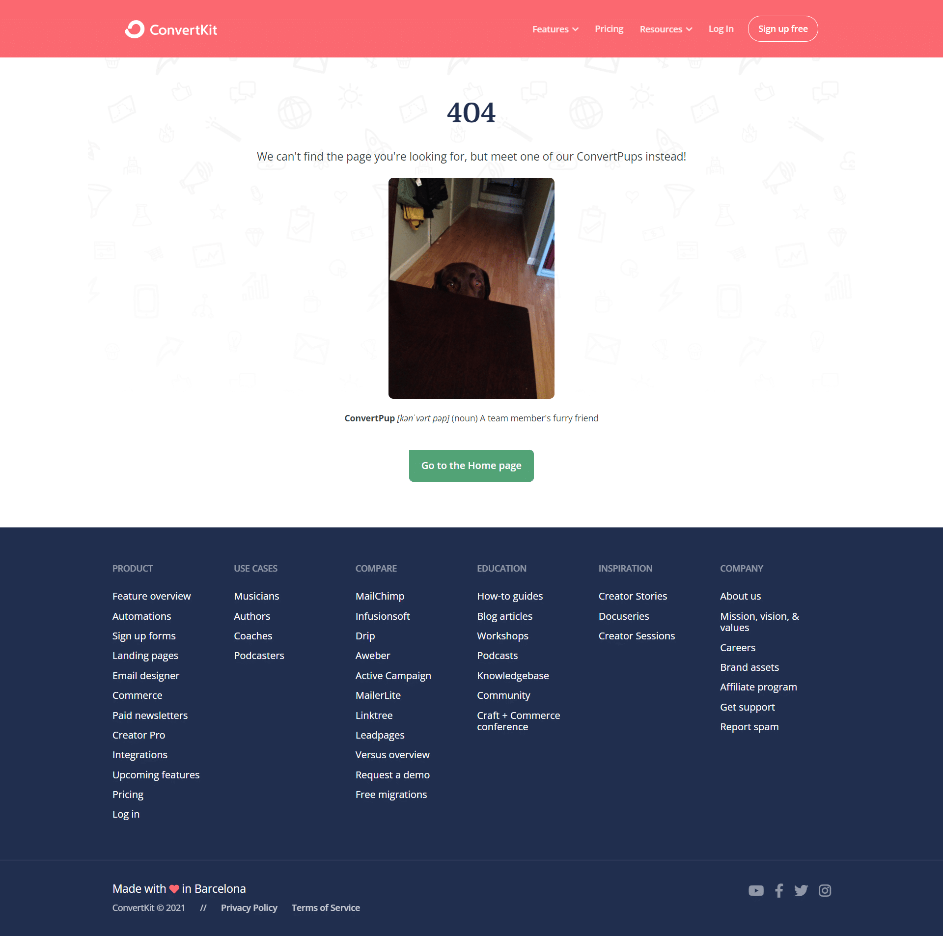 Convertkit 404 Page Not Found