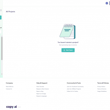 Copy-ai Dashboard Trial