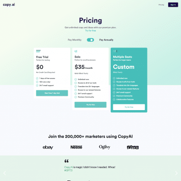 Copy-ai Pricing
