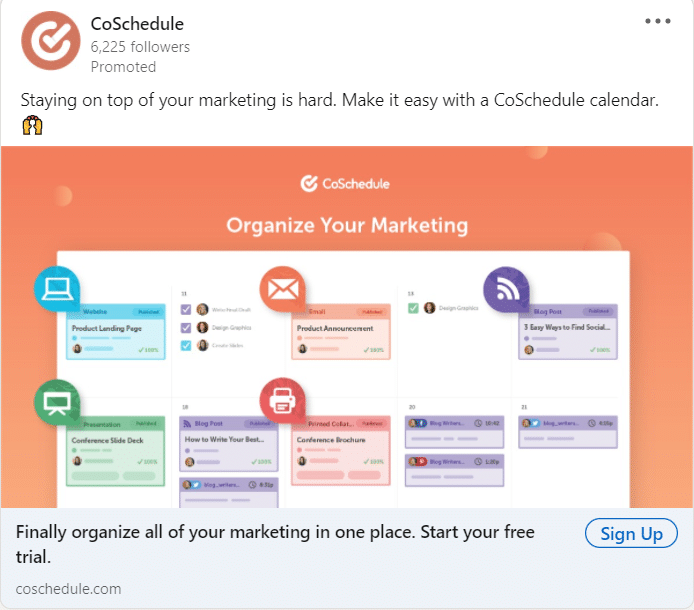 Coschedule Linkedin Ads 1