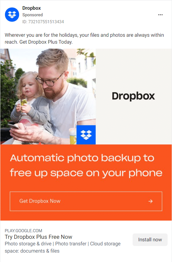 Dropbox Facebook Ads 2