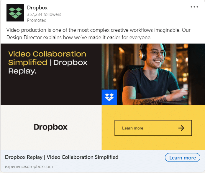 Dropbox Linkedin Ads 1