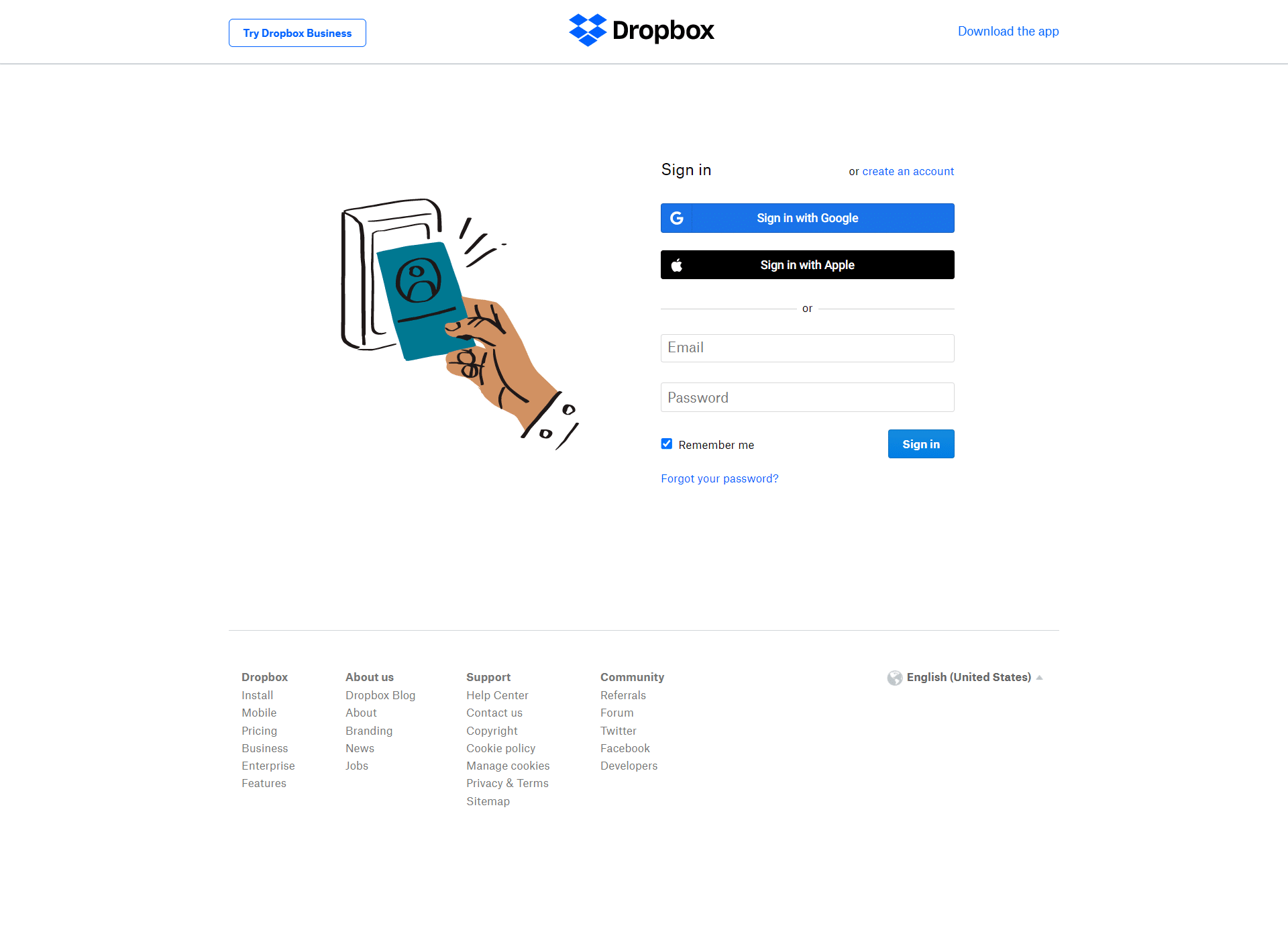 Dropbox Login