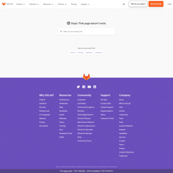 GitLab 404 Page Not Found