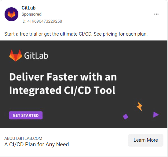 GitLab Facebook Ads 1