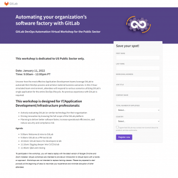 GitLab Landing Page