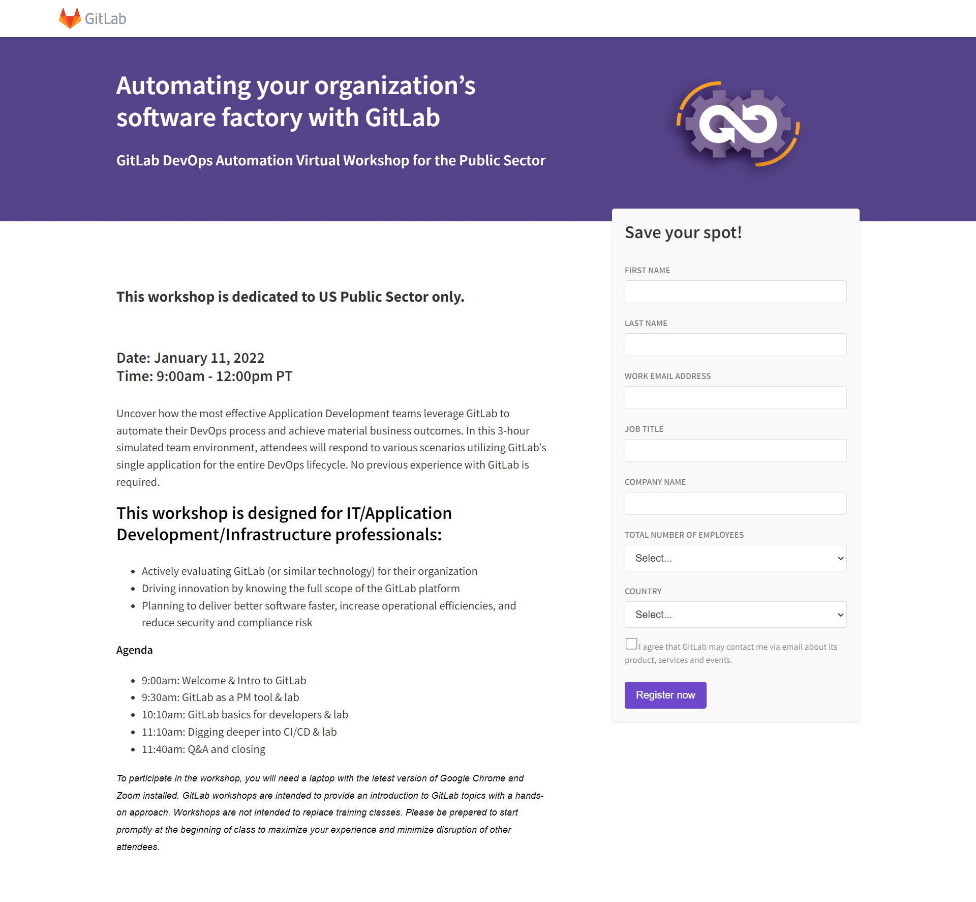 GitLab Landing Page