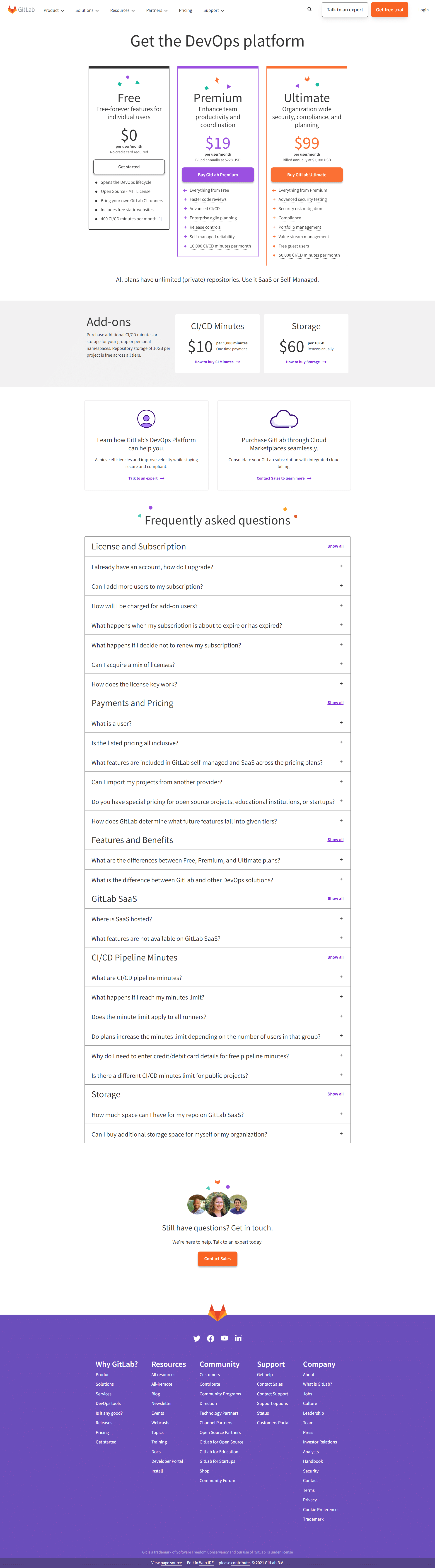 GitLab Pricing