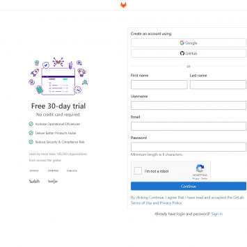 GitLab Signup