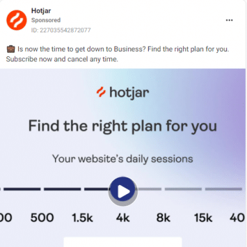 Hotjar Facebook Ads 1