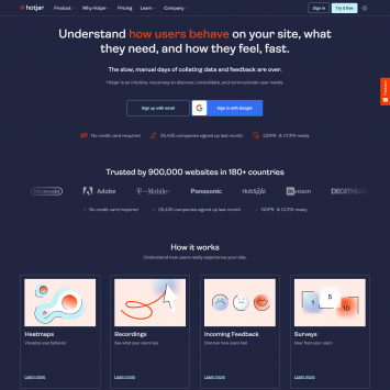 Hotjar Homepage