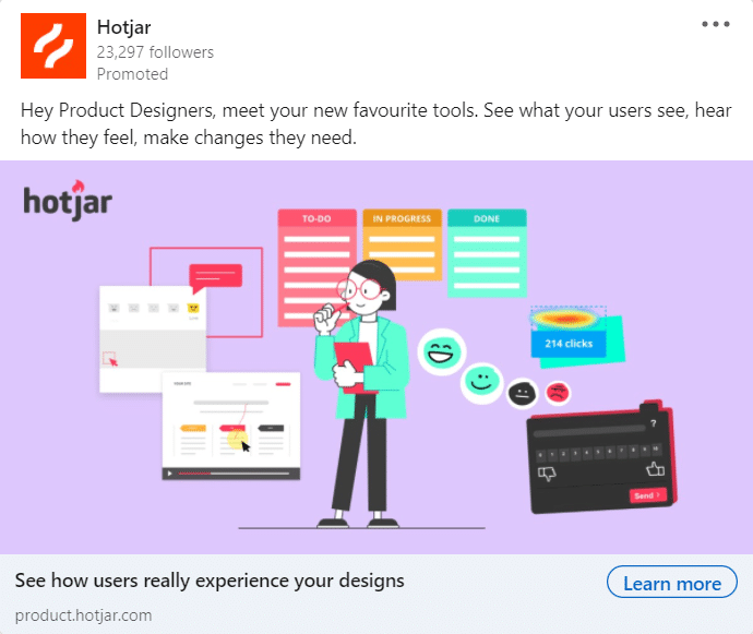 Hotjar Linkedin Ads 2