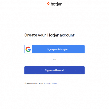 Hotjar Signup