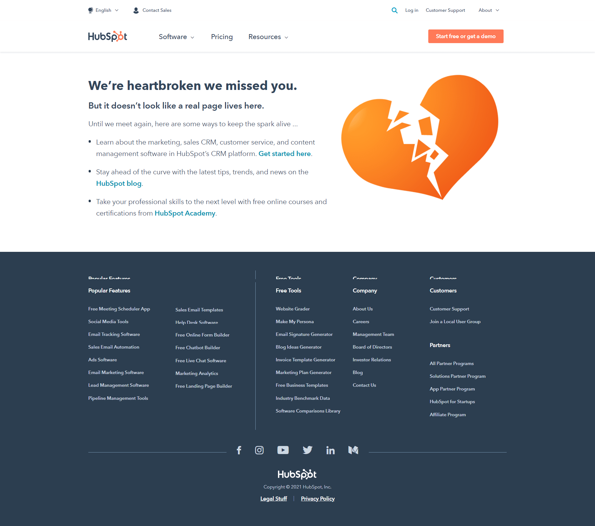 HubSpot 404 Page Not Found