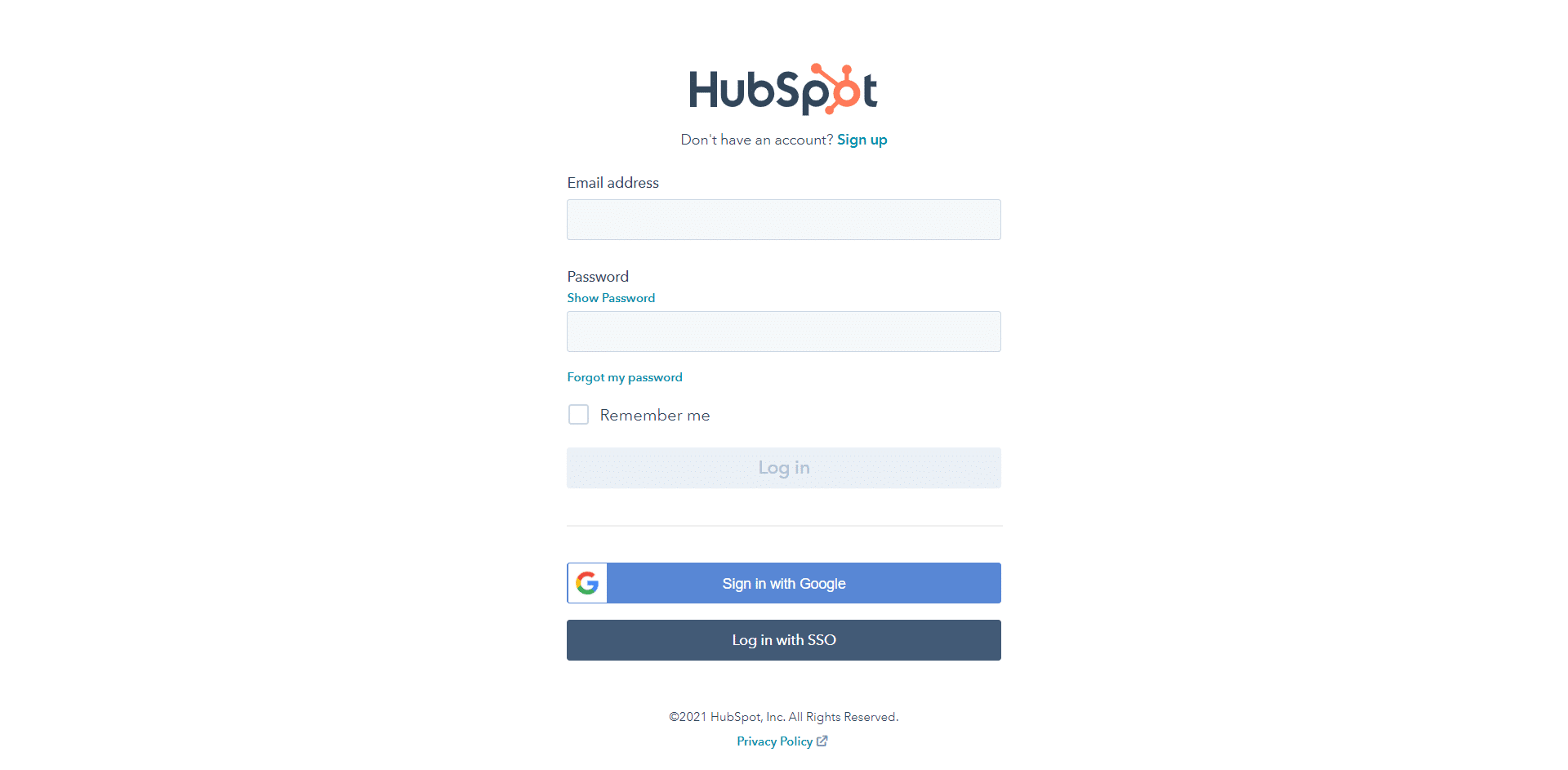 HubSpot Login