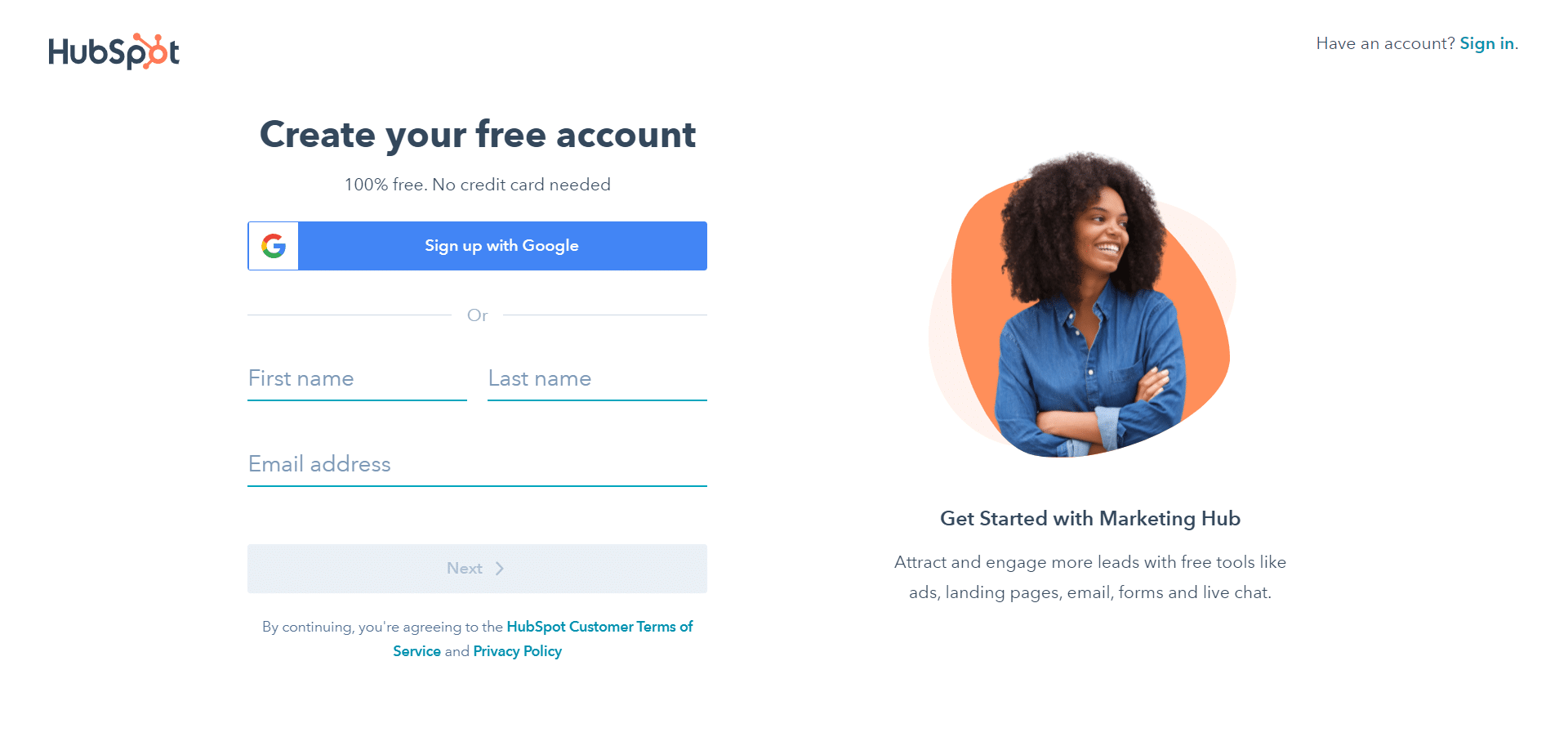 HubSpot Signup