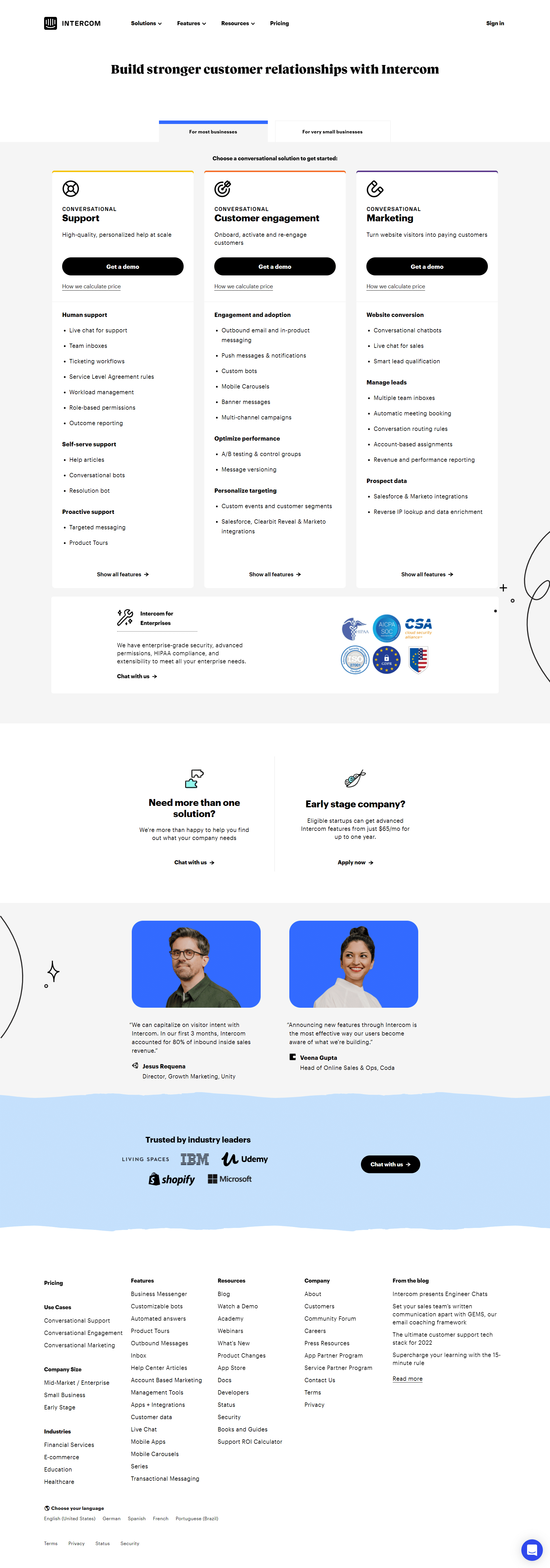 Intercom Pricing