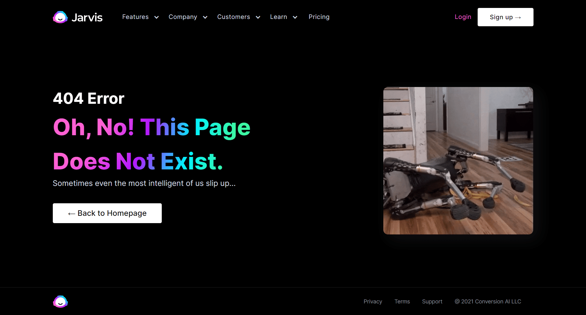 Jarvis 404 Page Not Found