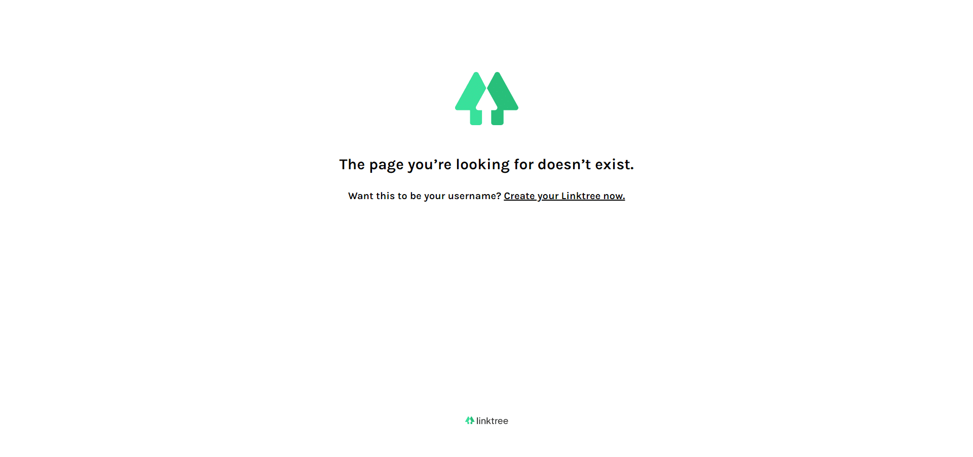 Linktree 404 Page Not Found