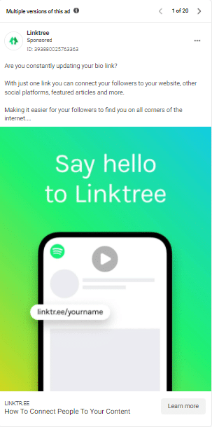 Linkree Facebook Ads 3