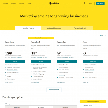 Mailchimp Pricing