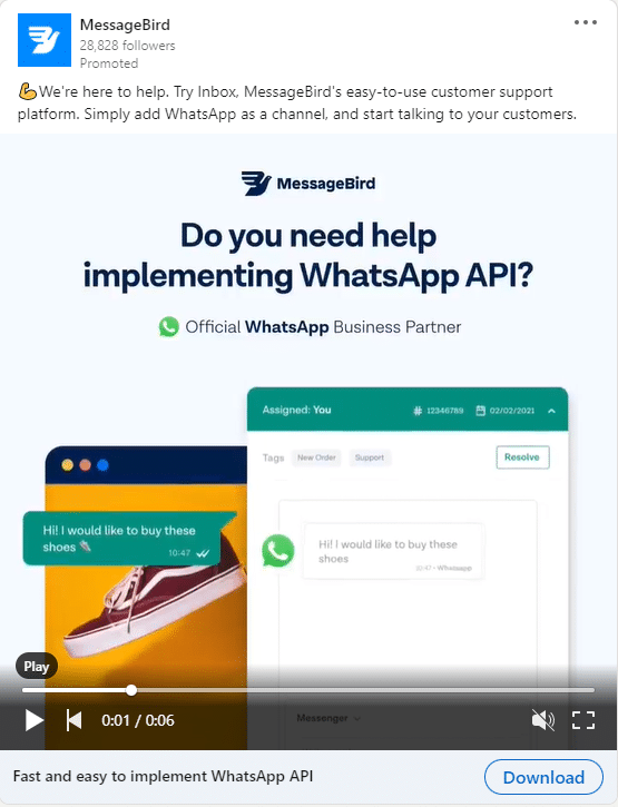 MessageBird Linkedin Ads 2