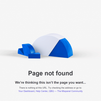 Mixpanel 404 Page Not Found