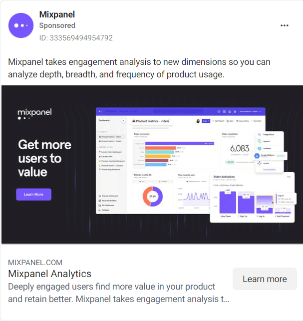 Mixpanel Facebook Ads 3